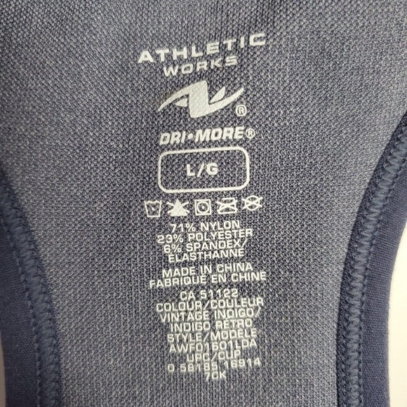 Athletic Works Vintage Indigo Racerback Bra - Picture 3 of 3
